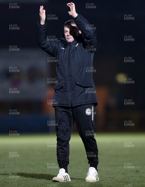 020117 - Wycombe Wanders v Newport County - SkyBet League Two - Newport County Manager Graham Westley thanks the fans by Chris Fairweather/Huw Evans Agency