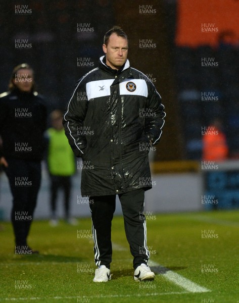 261217 - Wycombe Wanderers v Newport County - Sky Bet League 2 -  A dejected Newport manager Michael Flynn