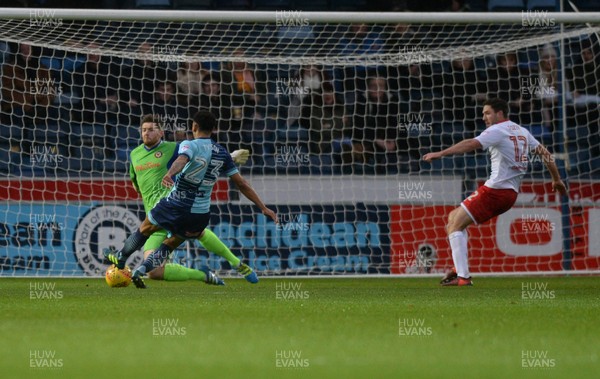 261217 - Wycombe Wanderers v Newport County - Sky Bet League 2 -  
Nathan Tyson scores his goal for Wycombe