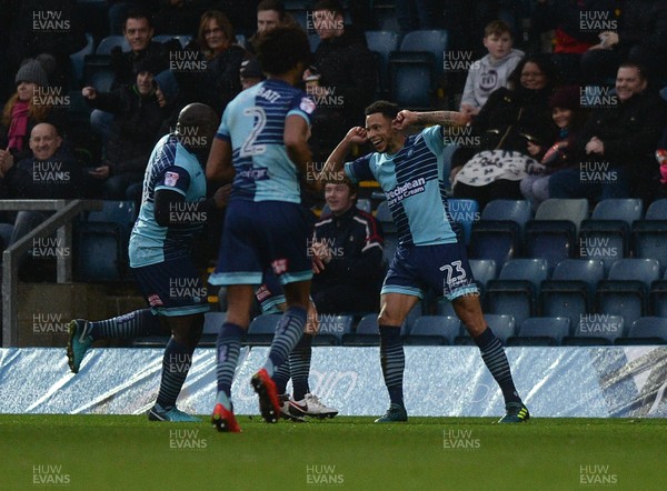 261217 - Wycombe Wanderers v Newport County - Sky Bet League 2 -  Nathan Tyson celebrates his goal for Wycombe