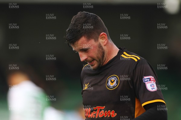 100318 - Yeovil Town v Newport County - EFL SkyBet League 2 - Padrig Amond of Newport County looks frustrated  