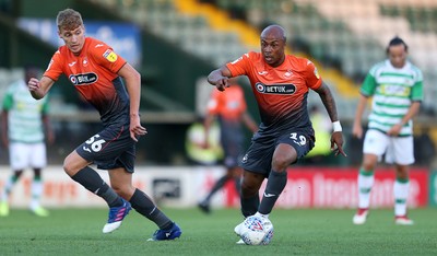 100718 - Yeovil Town v Swansea City - Pre Season Friendly - Andrew Ayew of Swansea City