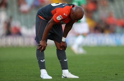 100718 - Yeovil Town v Swansea City - Pre Season Friendly - A dejected Andrew Ayew of Swansea City