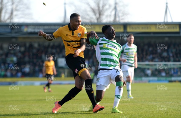 300319 - Yeovil v Newport County - SkyBet League 2 - Keanu Marsh-Brown of Newport County scores goal