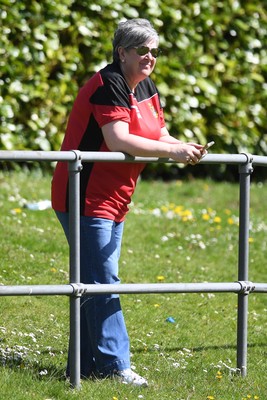 270425 - Ynysddu BG Ladies v Haverfordwest - Admiral Women's National League Championship - Fans watch the game