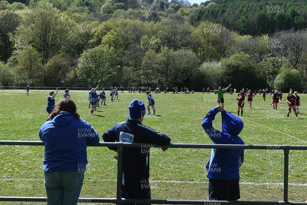 270425 - Ynysddu BG Ladies v Haverfordwest - Admiral Women's National League Championship - Fans watch the game