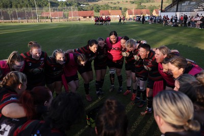 020525 - Ynysybwl RFC Women v Taffs Well Women - Admiral Women's National League Central - Ynysybwl Team huddle