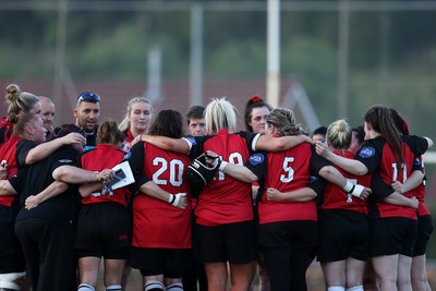 020525 - Ynysybwl RFC Women v Taffs Well Women - Admiral Women's National League Central - Taffs Well team huddle