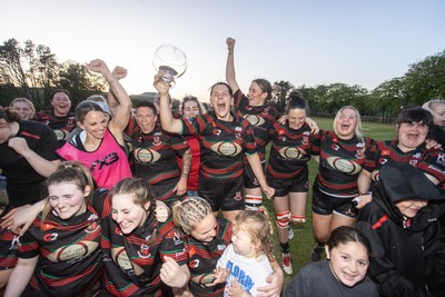 020525 - Ynysybwl RFC Women v Taffs Well Women - Admiral Women's National League Central - Ynysybwl lift the trophy