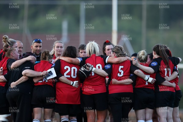 020525 - Ynysybwl RFC Women v Taffs Well Women - Admiral Women's National League Central - Taffs Well team huddle