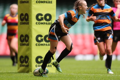 190324 - Ysgol Bryn Celynnog v Ysgol Godre’r Berwyn - WRU Welsh Schools Girls U12 Cup Final - Bryn Celynnog open the scoring