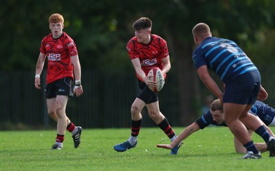 011025 - Ysgol Gyfun Gymraeg Glantaf v Coleg Gwent, WRU Welsh Schools & Colleges league - Jake Jenkins of Coleg Gwent