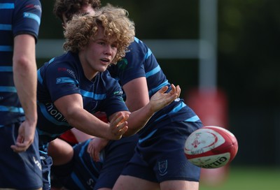 011025 - Ysgol Gyfun Gymraeg Glantaf v Coleg Gwent, WRU Welsh Schools & Colleges league - Luca Palmer of Ysgol Glantaf