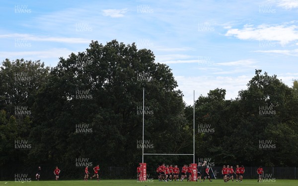 011025 - Ysgol Gyfun Gymraeg Glantaf v Coleg Gwent, WRU Welsh Schools & Colleges league - Coleg Gwent warm up ahead of the match
