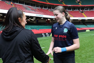 190324 - Ysgol Godre’r Berwyn v Ysgol Bro Dur - WRU Welsh Schools Girls U14 Cup Final - Players and Officials receive medals