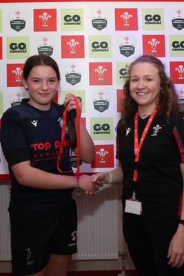 190324 - Ysgol Godre’r Berwyn v Ysgol Bro Dur - WRU Welsh Schools Girls U14 Cup Final - Isobelle Thomas of Bro Dur - Player of the Match