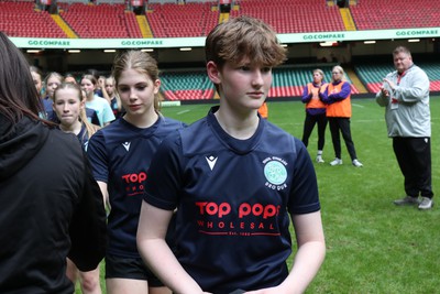 190324 - Ysgol Godre’r Berwyn v Ysgol Bro Dur - WRU Welsh Schools Girls U14 Cup Final - Players and Officials receive medals