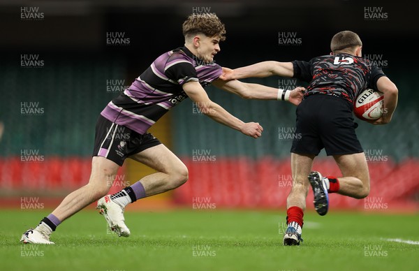 101224 - Ysgol Gyfun Bro Myrddin v Ysgol Gyfun Cwm Rhymni - WSC U18s Champion of Champions - Harry Wrigglesworth of Ysgol Gyfun Bro Myrddin 