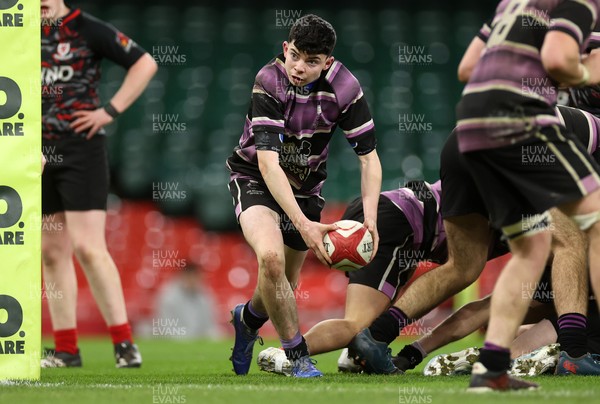 101224 - Ysgol Gyfun Bro Myrddin v Ysgol Gyfun Cwm Rhymni - WSC U18s Champion of Champions - Ioan Thomas of Ysgol Gyfun Bro Myrddin 