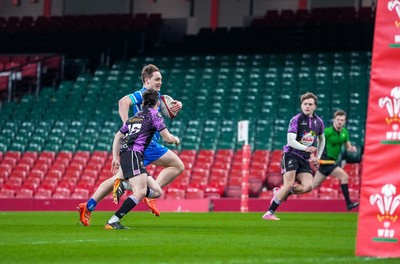 111225 - Ysgol Gymraeg Bro Morgannwg v Ysgol Gyfun Gymraeg Bro Myrddin - U18 Schools and Colleges Champions of Champions - Liam Williams of Ysgol Gymraeg Bro Morgannwg scores his teams first try