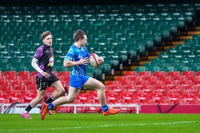 111225 - Ysgol Gymraeg Bro Morgannwg v Ysgol Gyfun Gymraeg Bro Myrddin - U18 Schools and Colleges Champions of Champions - Liam Williams of Ysgol Gymraeg Bro Morgannwg scores his teams first try