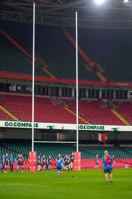 111225 - Ysgol Gymraeg Bro Morgannwg v Ysgol Gyfun Gymraeg Bro Myrddin - U18 Schools and Colleges Champions of Champions - Rhys Muxworthy of Ysgol Gymraeg Bro Morgannwg kicks a conversion
