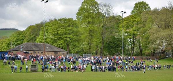 120518 - Ystrad Rhondda v Brynmawr - WRU Championship play off final -  General shot of the crowd on the main bank