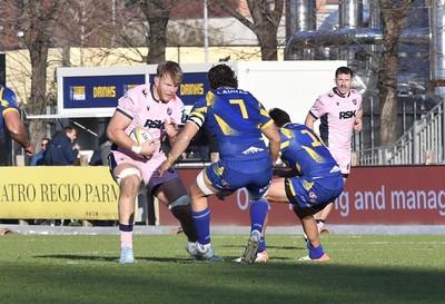 291125 - Zebre Parma v Cardiff Rugby - United Rugby Championship - Josh McNally of Cardiff 