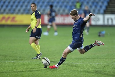 110426 - Zebre Parma v Dragons RFC - EPCR Challenge Cup Quarter Final - Angus O'Brien of Dragons kicks their second conversion