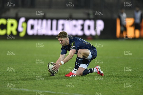 110426 - Zebre Parma v Dragons RFC - EPCR Challenge Cup Quarter Final - Angus O'Brien of Dragons kicks the conversion