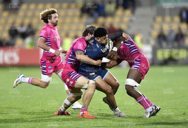 110426 - Zebre Parma v Dragons RFC - EPCR Challenge Cup Quarter Final - Fetuli Paea of Dragons is tackled by Davide Odiase of Zebre (8)