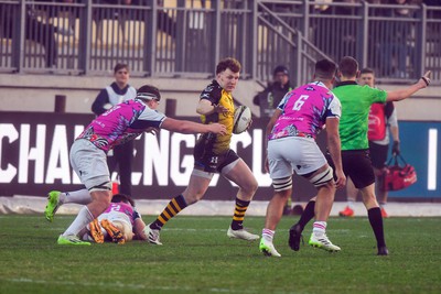 130124 - Zebre Parma v Dragons RFC - EPCR Challenge Cup - Aneurin Owen of Dragons