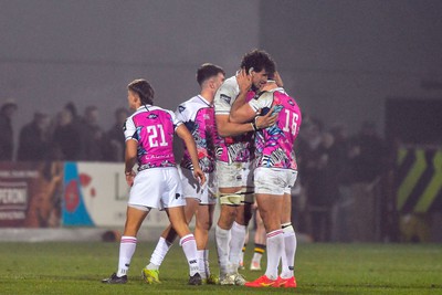 130124 - Zebre Parma v Dragons RFC - EPCR Challenge Cup - Zebre players celebrate at full time