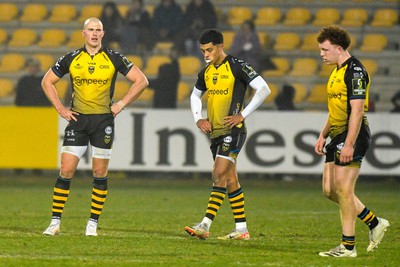 130124 - Zebre Parma v Dragons RFC - EPCR Challenge Cup - Dejected Dragons players at full time