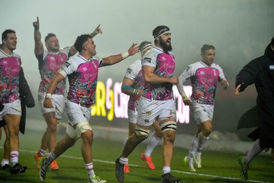 130124 - Zebre Parma v Dragons RFC - EPCR Challenge Cup - Zebre players celebrate at full time