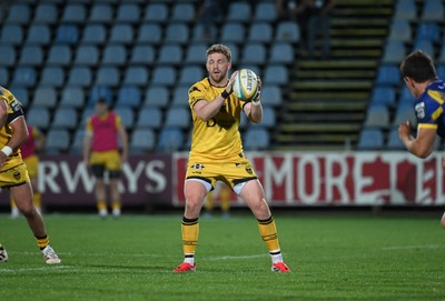 240426 - Zebre Parma v Dragons RFC - United Rugby Championship - Angus O’Brien of Dragons 