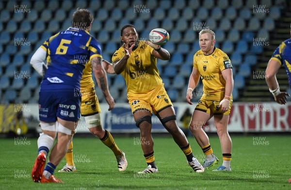 240426 - Zebre Parma v Dragons RFC - United Rugby Championship - Levi Douglas of Dragons 