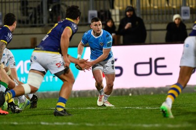 280225 - Zebre Parma v Dragons RFC - United Rugby Championship - Dane Blacker of Dragons 