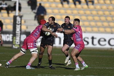 110126 - Zebre Parma v Ospreys - EPCR Challenge Cup - Evradi Boshoff of Ospreys is tackled