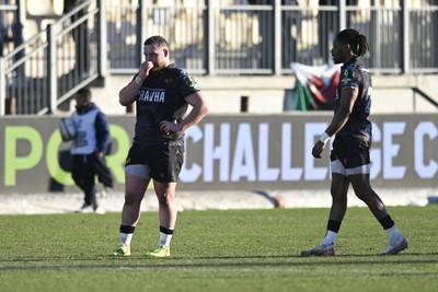 110126 - Zebre Parma v Ospreys - EPCR Challenge Cup - Steff Thomas and Daniel Kasende of Ospreys 