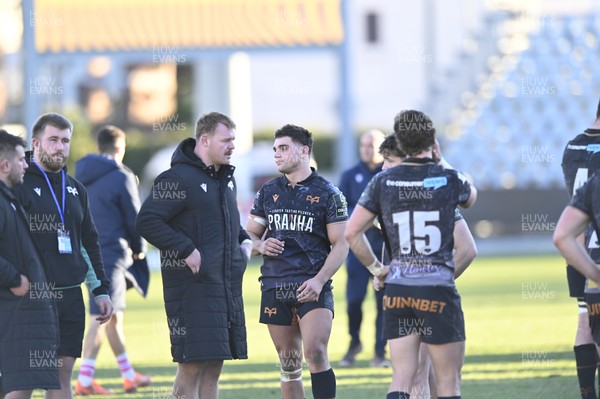 110126 - Zebre Parma v Ospreys - EPCR Challenge Cup - Dewi Lake and Lewis Lloyd of Ospreys after the match 
