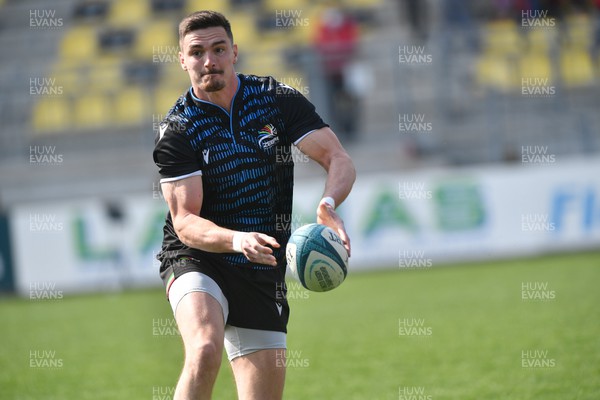 260322 - Zebre Parma v Scarlets - United Rugby Championship - Zebre's Carlo Canna during warm up